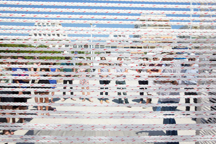 Press kit | 982-18 - Press release | Festival des Architectures Vives 2014 in Montpellier – La Grande Motte - Association Champ Libre - Festival des Architectures Vives (FAV) - Competition - Atelier Jérôme Lafond / Jérôme Lafond, Marion Pujol // Sailing cube - Photo credit:  Paul KOZLOWSKI ©photoarchitecture.com<br>Site&nbsp;: http://photoarchitecture.com 