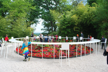 Press kit | 921-07 - Press release | Pavillion «BLOOM» for the International Garden Festival of Chaumont-sur-Loire 2014 “Gardens of the deadly sins” - NAS Architecture - Event + Exhibition - Photo credit: NAS Architecture
