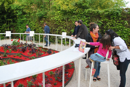 Press kit | 921-07 - Press release | Pavillion «BLOOM» for the International Garden Festival of Chaumont-sur-Loire 2014 “Gardens of the deadly sins” - NAS Architecture - Event + Exhibition - Photo credit: NAS Architecture