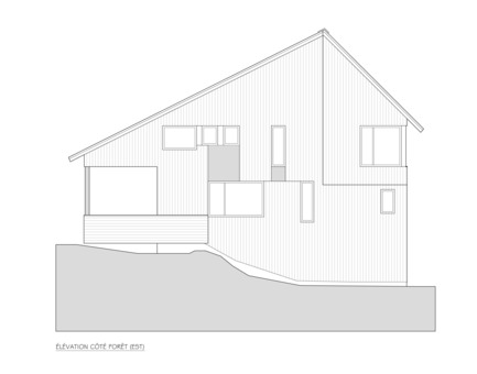 Dossier de presse | 1105-02 - Communiqué de presse | Maison de vacances à Messines (24x36) - Anik Péloquin architecte - Architecture résidentielle