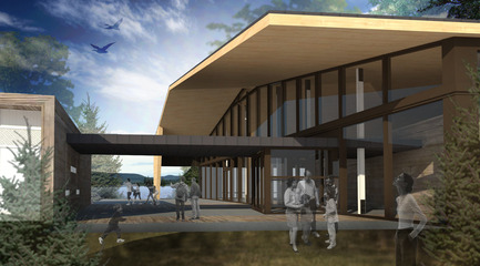 Dossier de presse | 1117-02 - Communiqué de presse | Smith Vigeant architectes lauréat des prix d’excellence CECOBOIS 2014 - Smith Vigeant Architectes - Architecture institutionnelle -  Rendu extérieur  - Crédit photo : Smith Vigeant architectes