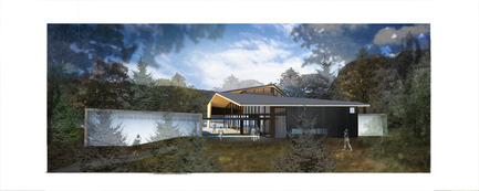 Dossier de presse | 1117-02 - Communiqué de presse | Smith Vigeant architectes lauréat des prix d’excellence CECOBOIS 2014 - Smith Vigeant Architectes - Architecture institutionnelle -  Perspective vue d'ensemble   - Crédit photo : Smith Vigeant architectes
