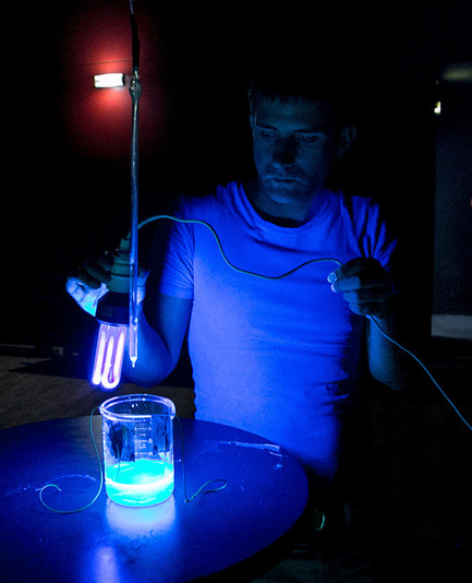 Press kit | 670-10 - Press release | A telepresence performance/ artwork between the SAT in Montreal and le Diapason in Rennes as part of the Contamine art residency exchange program - Society for Arts and Technology (SAT) - Multimedia Design -  Miscible  - Photo credit: G. Julien