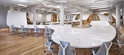 Dossier de presse | 1080-11 - Communiqué de presse | An office of the future and a cinema inspired by the past are among the winners of premier international interior design awards - INSIDE: World Festival of Interiors - Concours -  Category winner<br> Architect/Designer: Clive Wilkinson Architects<br>Project: The Barbarian Group<br>Location: New York, USA   - Crédit photo : Clive Wilkinson Architects
