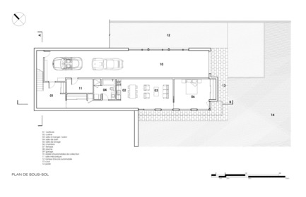 Dossier de presse | 1172-03 - Communiqué de presse | La Maison d’Ardoise - Affleck de la Riva architectes - Architecture résidentielle -  Plan  - Crédit photo :  © Affleck de la Riva 