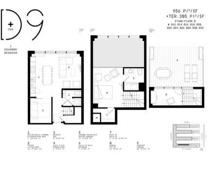 Dossier de presse | 1038-02 - Communiqué de presse | Le Nordelecdévoile l’intérieur de son premier penthouse - Condos Nordelec - Design d’intérieur résidentiel - PLAN - PENTHOUSE NORDELEC - Crédit photo : Nordelec