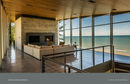 Dossier de presse | 1389-01 - Communiqué de presse | AIA Chicago honors the worldwide presence of outstanding work from Chicago architecture firms - AIA Chicago - Concours - HONOR AWARD<br> Beverly Shores Residence – Beverly Shores, IN – Booth Hansen <br>  - Crédit photo :         Bruce Van Inwegen, Van Inwegen Digital Arts