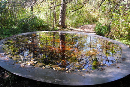 Press kit | 837-10 - Press release | The 16th International Garden Festival at Les Jardins de Métis / Reford Gardens will BUZZ in 2015! - International Garden Festival / Reford Gardens - Landscape Architecture - ROTUNDA<br>by&nbsp;Citylaboratory [Aurora Armental Ruiz, Stefano Ciurlo Walker]<br>Santiago de Compostela, Spain<br><br>The forest embraces a waterfilled otunda that accumulates pollen and leaves that nourish birds and insects. rom one day to the next, the rotunda brings new life to the garden.<br><br>www.citylaboratory.org - Photo credit: Sylvain Legris