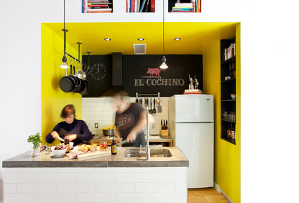 Dossier de presse | 1608-01 - Communiqué de presse | Le Projet 'Tire Shop' - Mark+Vivi - Architecture résidentielle -  Cuisine - Crédit photo :  Adrien Williams 