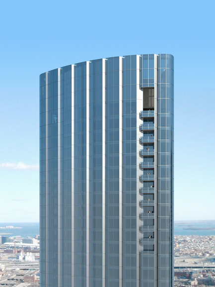 Dossier de presse | 1204-03 - Communiqué de presse | Boston’s Tallest Residential Building, Designed by Pei Cobb Freed & Partners, Breaks Ground - Pei Cobb Freed & Partners - Architecture résidentielle -  Upper floors of Four Seasons Private Residences feature open-air balconies&nbsp;  - Crédit photo :  Pei Cobb Freed &amp; Partners, Cambridge Seven Associates 