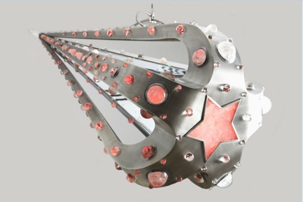 Press kit | 1604-01 - Press release | Design Days Dubai 2015 - Gallery Announcement - Design Days Dubai - Event + Exhibition -  Guillaume Piechaud, Etoile Filante, Luminaire metal and rock crystal 160cm L X 60cm W- 2012  - Photo credit: Courtesy of Authentique Art &amp; Design