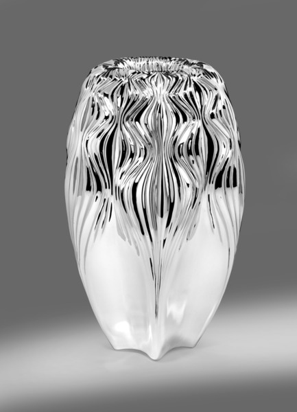 Press kit | 1604-01 - Press release | Design Days Dubai 2015 - Gallery Announcement - Design Days Dubai - Event + Exhibition -   Zaha Hadid VESU Vase, Copyright El-Woods   - Photo credit: Courtesy of Wiener Silber&nbsp;