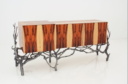 Press kit | 1604-01 - Press release | Design Days Dubai 2015 - Gallery Announcement - Design Days Dubai - Event + Exhibition - Jorge Moura, Sideboard 2, Wood with metal base, 2011 - Photo credit: Courtesy of Nakkash Gallery