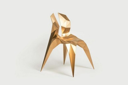 Press kit | 1604-01 - Press release | Design Days Dubai 2015 - Gallery Announcement - Design Days Dubai - Event + Exhibition -  Gallery ALL, Zhoujie Zhang, Split Chair Brass, Brass, 2014  - Photo credit: Courtesy of Gallery ALL&nbsp;