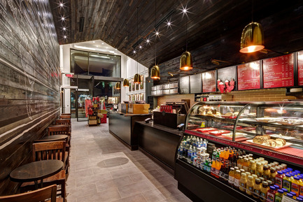 Press kit | 673-10 - Press release | GRANDS PRIX DU DESIGN Award 8th edition. And the winners are... - Agence PID - Event + Exhibition -  DÉVELOPPEMENT DURABLE &amp; VALORISATION DU BOIS&nbsp;<br>Prix développement durable<br><br>Starbucks - Greene Avenue<br>Ædifica  - Photo credit: Peter Ford