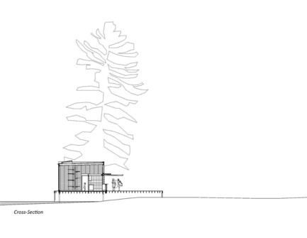 Press kit | 1600-01 - Press release | A Modern Boathouse in a Canadian Landscape - Weiss Architecture & Urbanism Limited - Residential Architecture - Section - Photo credit: Weiss Architecture &amp; Urbanism Limited