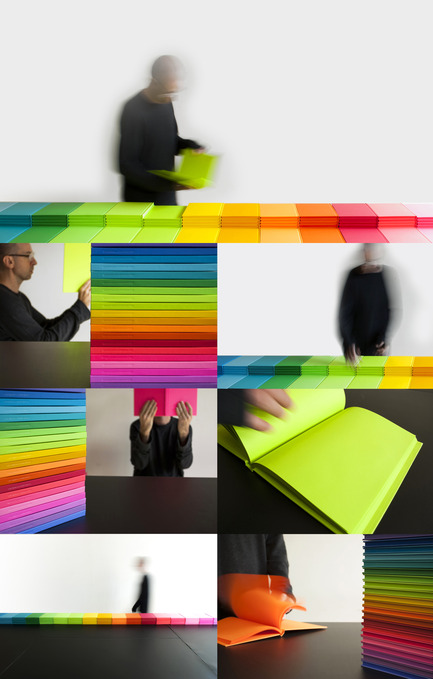 Press kit | 1010-03 - Press release | Les ateliers matière griseWhat if a creativity and innovation training for the business world was conceived by artists? - les ateliers matière grise - Product - <b>les ateliers matière grise</b> <br>participants' colorful notebooks   - Photo credit:  Jean Verville architecte 