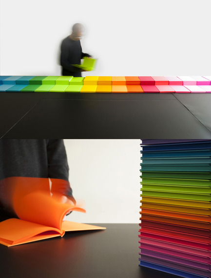Press kit | 1010-03 - Press release | Les ateliers matière griseWhat if a creativity and innovation training for the business world was conceived by artists? - les ateliers matière grise - Product - <b> les ateliers matière grise</b> <br>participants' colorful notebooks   - Photo credit: Jean Verville architecte