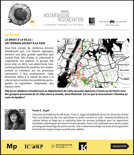 Press kit | 1067-08 - Press release | AAPQ 50th anniversary congress "Degeneration / Regeneration, the temporal horizon of landscape" - L'Association des architectes paysagistes du Québec (AAPQ) - Landscape Architecture - Photo credit: KB<br><br>