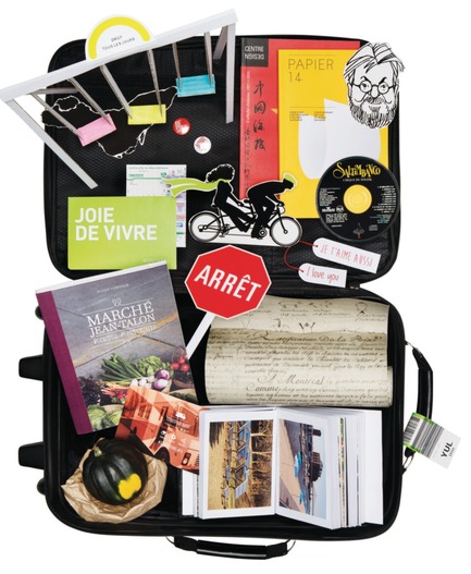 Press kit | 562-54 - Press release | Design Month in Graz, AustriaMontréal, guest of honour - Bureau du design - Ville de Montréal - Event + Exhibition - Couple d'idées designers' suitcase - Photo credit: Maude Chauvin