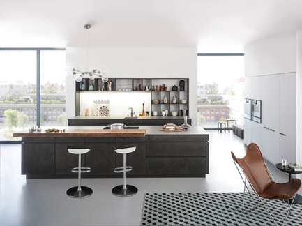 Press kit | 1548-03 - Press release | May Design Series 2015: Show Preview - UBM EMEA Built Environment - Residential Interior Design - LeichtLeicht&nbsp;Toccoconcrete fullroom set - Photo credit: Leicht