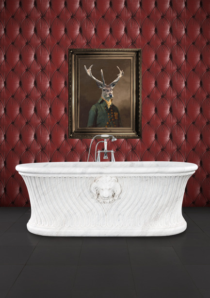 Press kit | 1548-03 - Press release | May Design Series 2015: Show Preview - UBM EMEA Built Environment - Residential Interior Design - Hurlingham The Bath Company Simba White Veined Marble - Photo credit: Hurlingham The Bath Company 