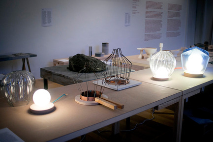 Press kit | 1171-04 - Press release | BIO 50 Coming to Milan Design Week 2015 - Museum of Architecture and Design (MAO), Ljubljana - Event + Exhibition -  Hidden Crafts - Pre-mold lamps by Annika Frye<br>  - Photo credit: Ana Kovač/MAO