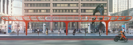 Press kit | 809-15 - Press release | ﻿Azure announces the finalists of the fifth annual AZ Awards - Azure Magazine - Competition - Concepts / Prototypes: AECOM: Chicago Loop BRT Station<br> - Photo credit:  AZ Awards 2015