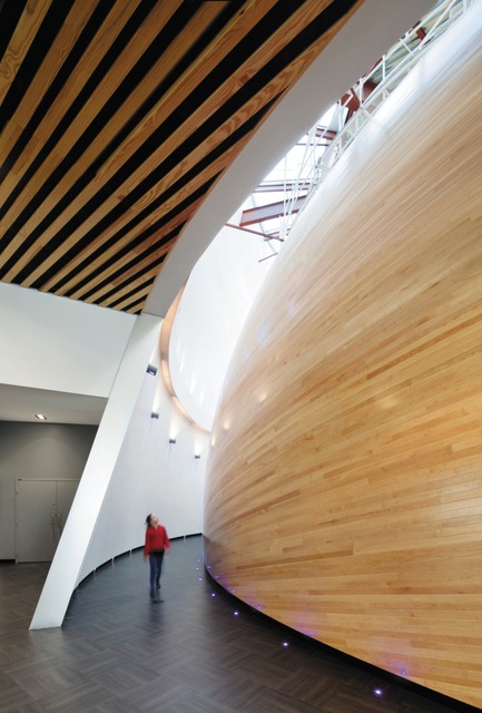Dossier de presse | 673-05 - Communiqué de presse | Et les lauréats de la 7e édition des Grands Prix du Design sont… - Agence PID - Concours - CATÉGORIE VALORISATION DU BOISPRIX VALORISATION DU BOIS EN DESIGN D’INTÉRIEURCardin Ramirez Julien et ÆdificaPlanétarium Rio Tinto Alcan - Crédit photo : Stéphane Brügger