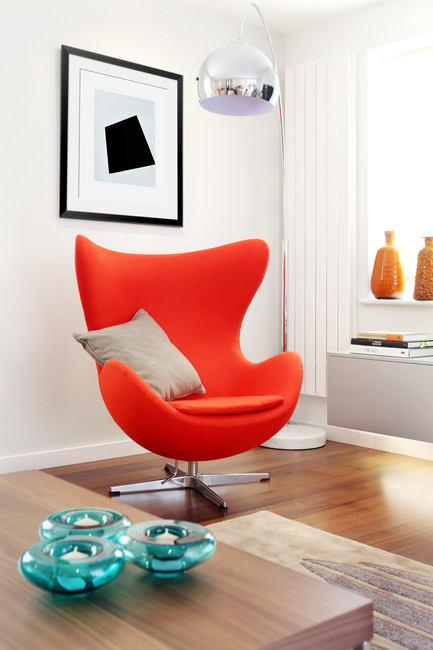 Press kit | 1701-01 - Press release | Butterton by LLI Design -Award winning contemporary family residence - LLI Design - Residential Interior Design - TV / Loung - Egg Chair&nbsp;- Butterton&nbsp;- LLI Design - Photo credit: Alex Maguire Photography