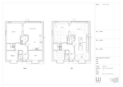 Press kit | 1701-01 - Press release | Butterton by LLI Design -Award winning contemporary family residence - LLI Design - Residential Interior Design - Before + After Floorplan - Butterton - LLI Design - Photo credit: Alex Maguire Photography