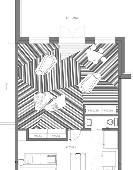 Dossier de presse | 760-10 - Communiqué de presse | Promenade au fond de la mer réinventée - Jean de Lessard, Designers Créatifs - Design d’intérieur commercial - Plan - Crédit photo : Jean de Lessard, Designers Créatifs
