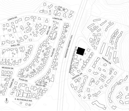 Dossier de presse | 1733-01 - Communiqué de presse | Studio VARA Adaptive Reuse Project Transforms Retail Building into New Open Office Space - Studio VARA - Architecture commerciale - Site Plan - Crédit photo : Studio VARA