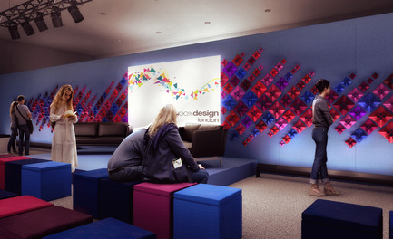 Dossier de presse | 1818-03 - Communiqué de presse | 100% Design 2015 commissions design features - 100% Design - Évènement + Exposition -  Auditorium by Anne Kyyrö Quinn with Camira Fabrics  - Crédit photo : Matthew Goodwill