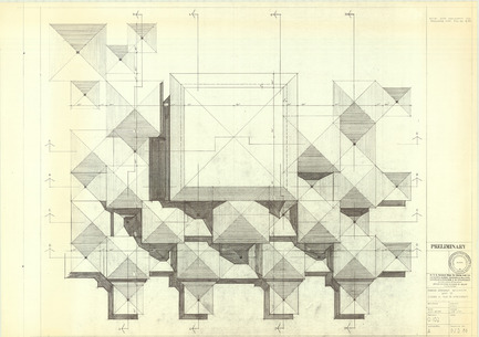 Press kit | 748-24 - Press release | Drawings by the renowned Canadian architect Arthur Erickson to be presented at the UQAM Centre de Design - Centre de design de l'UQAM - Event + Exhibition - Plan pour le Pavillon du Canada à Expo 67, Montréal, juillet 1964.&nbsp; - Photo credit: Fonds Arthur Erickson, Canadian Architectural Archives, Université de Calgary.