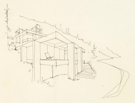 Press kit | 748-24 - Press release | Drawings by the renowned Canadian architect Arthur Erickson to be presented at the UQAM Centre de Design - Centre de design de l'UQAM - Event + Exhibition - Esquisse de la résidence Craig, Kelowna, Colombie Britannique, 1967-1968.&nbsp; - Photo credit: Fonds Arthur Erickson, Canadian Architectural Archives, Université de Calgary.&nbsp;