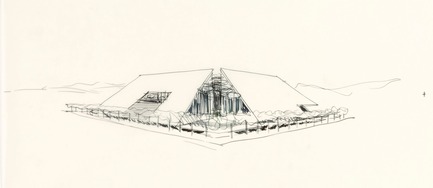 Press kit | 748-24 - Press release | Drawings by the renowned Canadian architect Arthur Erickson to be presented at the UQAM Centre de Design - Centre de design de l'UQAM - Event + Exhibition - Esquisse pour le Pavillon du Canada à Expo 70, Osaka, Japon, 1967.&nbsp; - Photo credit: Fonds Arthur Erickson, Canadian Architectural Archives, Université de Calgary.&nbsp;