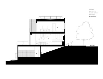 Dossier de presse | 1733-02 - Communiqué de presse | Noe Residence - Studio VARA - Architecture résidentielle - Section - Crédit photo : Studio Vara