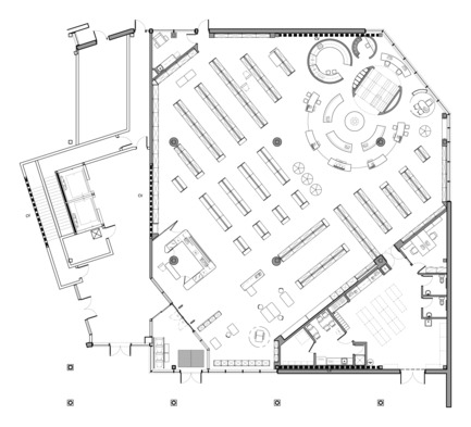 Dossier de presse | 760-11 - Communiqué de presse | Approche énergétique et formelle de la circularité: du principe à la création d’un espace recentré sur l’humain - Jean de Lessard, Designers Créatifs - Design d’intérieur commercial - Plan Pharmacie - Crédit photo : Jean de Lessard, designers créatifs