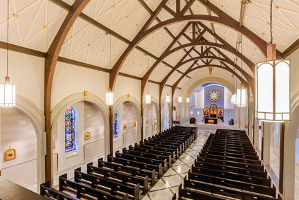 Press kit | 1845-01 - Press release | Ontario's top interior designers celebrated at the 2015 ARIDO Awards gala - Association of Registered Interior Designers of Ontario (ARIDO) - Commercial Interior Design - Saint Leo's Church - 2015 ARIDO Award of Merit - Photo credit: Craig A. Williams