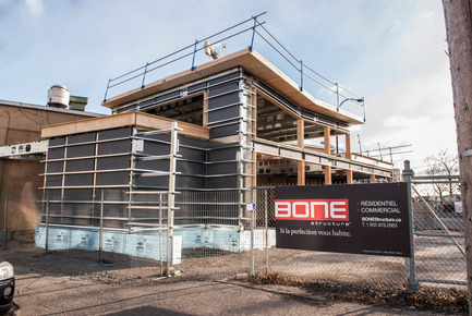 Press kit | 1110-01 - Press release | Brasseur de Montréal showcasesthe Bone Structure® construction system in Griffintown - BONE Structure | Simple Concept inc. - Commercial Architecture - Photo credit: BONE Structure