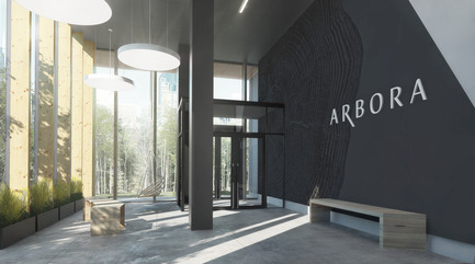 Press kit | 1867-01 - Press release | ARBORA takes root in Griffintown - LSR GesDev and Sotramont - Residential Architecture - Lobby 2 - Photo credit: Hùma Design