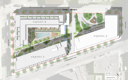 Press kit | 1867-01 - Press release | ARBORA takes root in Griffintown - LSR GesDev and Sotramont - Residential Architecture - Global overview of Arbora - Photo credit: Arbora