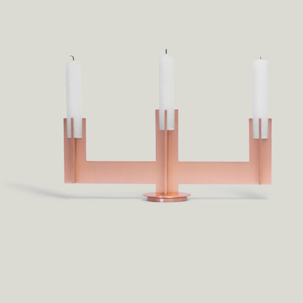 Press kit | 1097-04 - Press release | Launching Larose Guyon, object design studio - Larose Guyon - Product - CANDLESTICK, Victor 3 branches - Photo credit: Larose Guyon