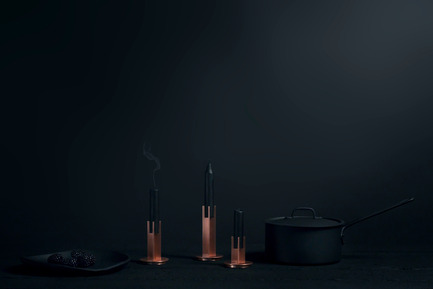 Press kit | 1097-04 - Press release | Launching Larose Guyon, object design studio - Larose Guyon - Product - CANDLESTICK, Victor set of 3 - Photo credit: Larose Guyon