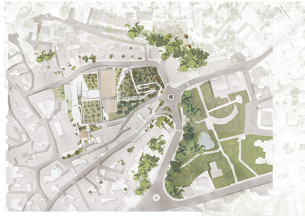 Dossier de presse | 1957-01 - Communiqué de presse | New Civic Centre in Villacidro - 3TI PROGETTI - Concours - General arrangement - Crédit photo : 3TI PROGETTI + 3TI_LAB
