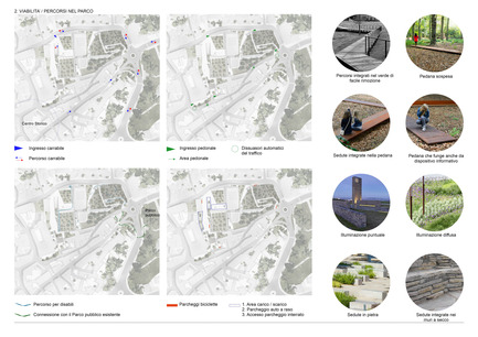 Dossier de presse | 1957-01 - Communiqué de presse | New Civic Centre in Villacidro - 3TI PROGETTI - Concours - Access diagram - Crédit photo : 3TI PROGETTI + 3TI_LAB