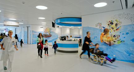 Press kit | 1997-01 - Press release | Tinker imagineers overall winner of SBID International Design Awards 2015 with its experience design for the Juliana Children’s Hospital - Tinker imagineers - Commercial Interior Design - View Ground Floor Juliana Children's Hospital - Photo credit: Wim Verbeek&nbsp;