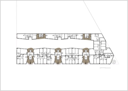 Dossier de presse | 898-07 - Communiqué de presse | Rive Seine _ Macro Lot A5 - Tetrarc - Architecture résidentielle - Plan niveau 3<br> - Crédit photo :  Tetrarc 