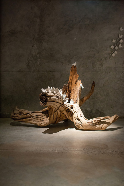 Press kit | 1972-01 - Press release | ‘Vivarium’ - A Tractor Warehouse Turned Restaurant by Hypothesis Won the INSIDE Award 2015 - Hypothesis - Commercial Interior Design - Repurposed tree root with ceramic work by&nbsp;Yarnnakarn Art and Craft Studio - Photo credit:  Hypothesis 